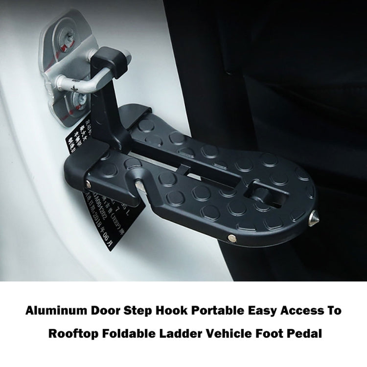 BF013-BK ยานยนต์ประตู Step Hook อลูมิเนียมพับบันได Mini เท้าเหยียบสำหรับรถจี๊ป SUV รถบรรทุก WP, BF013-BK