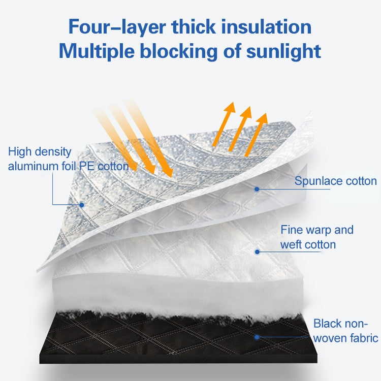 ผ้าคลุมรถยนต์ ผ้าคลุมรถ ครีมกันแดด ฉนวนกันความร้อน Sun Nisor, อลูมิเนียมฟอยล์, Aluminum Foil 3.6x1.6x1.5m