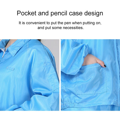 Anti Static Split Lapel Dustless Clothing แถบป้องกันอาหารเสื้อผ้าที่สะอาด, S, M, L, XL, XXL, XXXL, XXXXL, XXXXXL