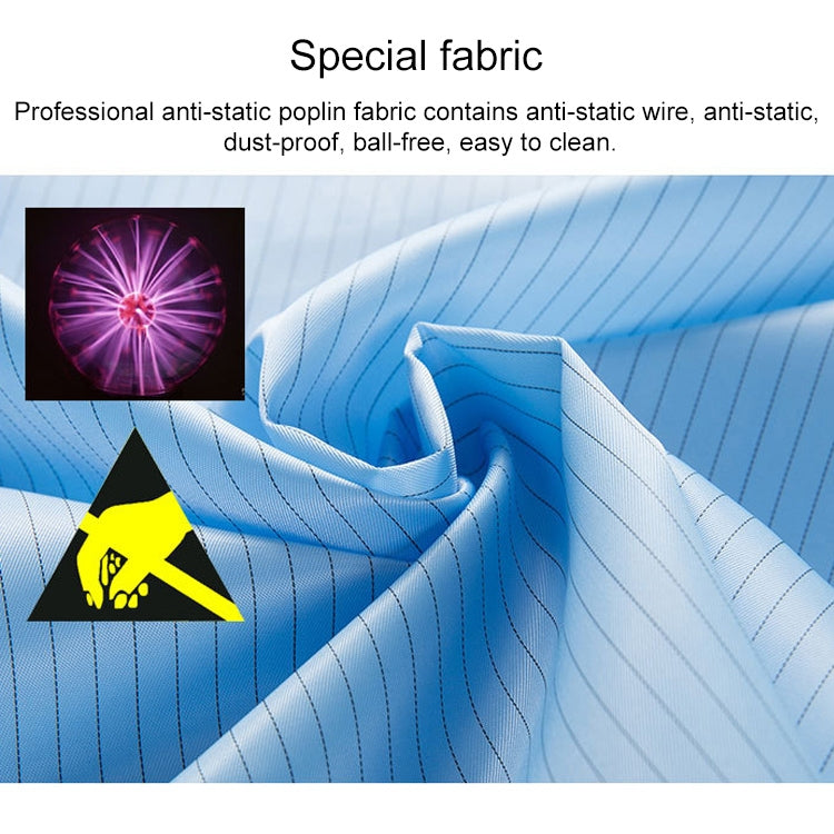 Anti Static Split Lapel Dustless Clothing แถบป้องกันอาหารเสื้อผ้าที่สะอาด, S, M, L, XL, XXL, XXXL, XXXXL, XXXXXL