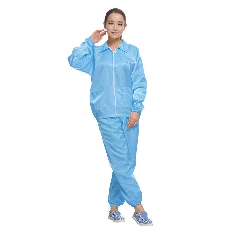 Anti Static Split Lapel Dustless Clothing แถบป้องกันอาหารเสื้อผ้าที่สะอาด, S, M, L, XL, XXL, XXXL, XXXXL, XXXXXL