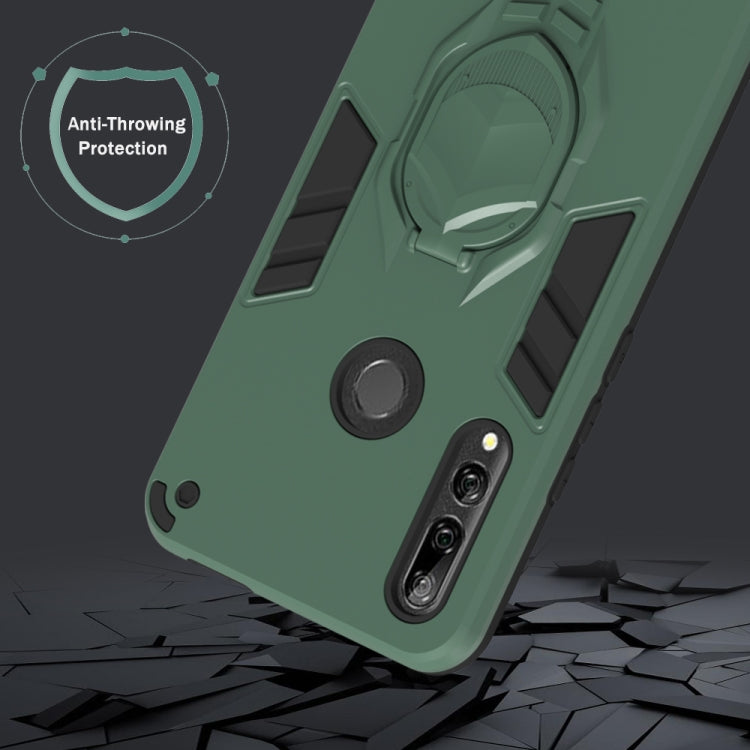2 in 1 Armor Knight Series PC + เคสป้องกัน TPU พร้อมตัวยึดที่มองไม่เห็น, For Huawei Y9 Prime (2019)