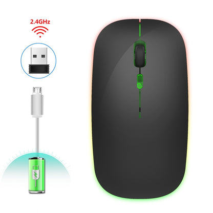HXSJ M40 2.4GHZ 800,1200,1600dpi เกียร์สามปรับเมาส์ไร้สายสีสันสดใส USB ชาร์จใหม่ได้