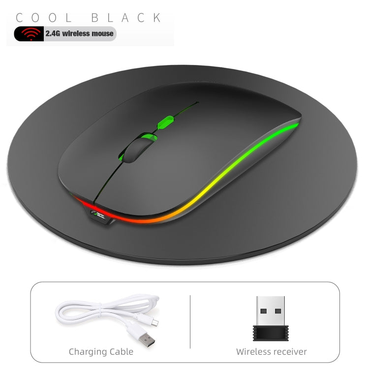 HXSJ M40 2.4GHZ 800,1200,1600dpi เกียร์สามปรับเมาส์ไร้สายสีสันสดใส USB ชาร์จใหม่ได้
