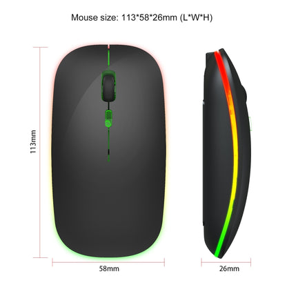 HXSJ M40 2.4GHZ 800,1200,1600dpi เกียร์สามปรับเมาส์ไร้สายสีสันสดใส USB ชาร์จใหม่ได้
