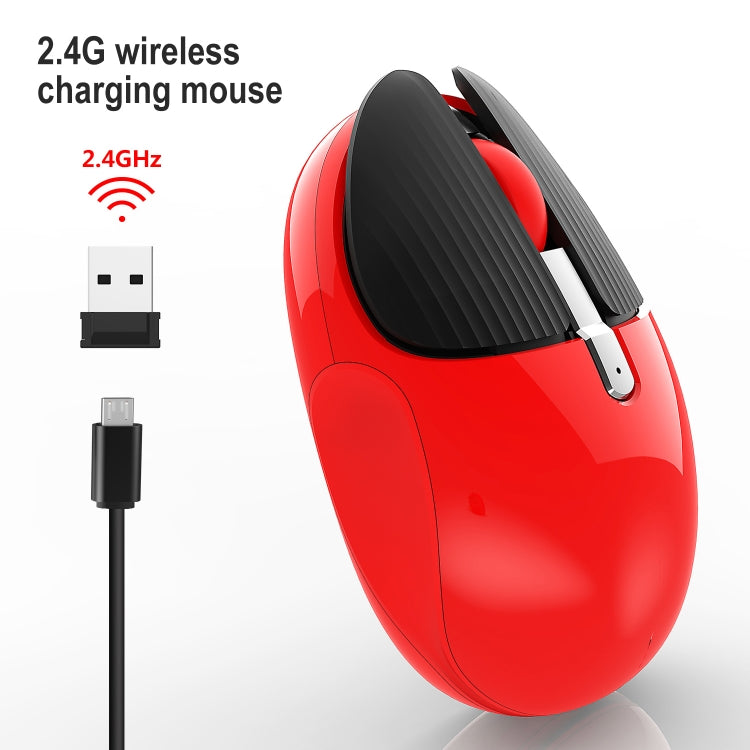 HXSJ M106 2.4GHZ 1600dpi เมาส์ไร้สายโหมดเดียวแบบชาร์จ USB