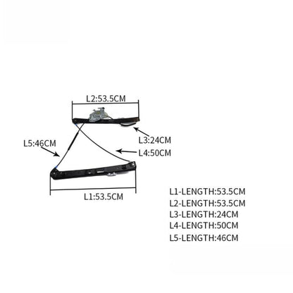 รถด้านหน้าซ้ายประตูกระจกยกหน้าต่างRegulator 51337020659 สำหรับBMW 3 Series, 51337020659