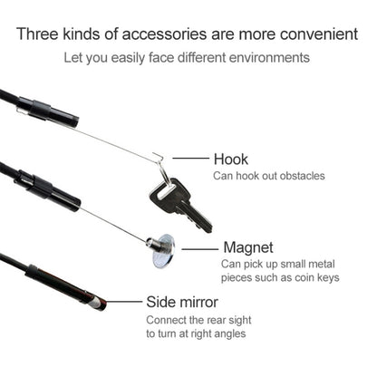 AN97 กล้องตรวจสอบท่องู Endoscope Micro USB กันน้ำสำหรับชิ้นส่วนของโทรศัพท์มือถือ Android ฟังก์ชั่น OTG พร้อมไฟ LED 6 ดวง, 5.5mm