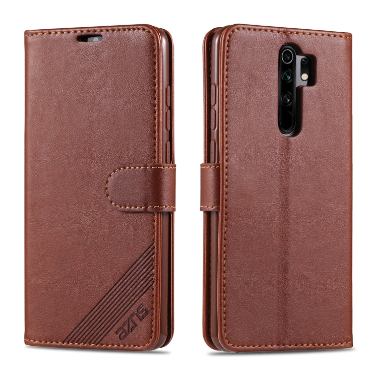 AZNS Sheepskin Texture ซองหนังพลิกแนวนอนพร้อมตัวยึดและช่องเสียบการ์ดและกระเป๋าสตางค์, For Xiaomi Redmi 9, For Huawei P Smart 2020