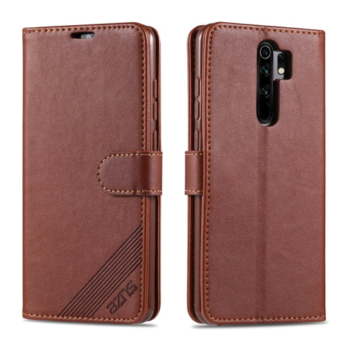 AZNS Sheepskin Texture ซองหนังพลิกแนวนอนพร้อมตัวยึดและช่องเสียบการ์ดและกระเป๋าสตางค์, For Xiaomi Redmi 9, For Huawei P Smart 2020