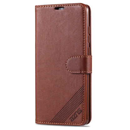 AZNS Sheepskin Texture ซองหนังพลิกแนวนอนพร้อมตัวยึดและช่องเสียบการ์ดและกระเป๋าสตางค์, For Xiaomi Redmi 9, For Huawei P Smart 2020