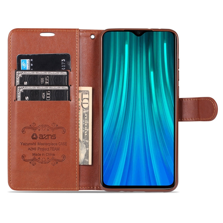 AZNS Sheepskin Texture ซองหนังพลิกแนวนอนพร้อมตัวยึดและช่องเสียบการ์ดและกระเป๋าสตางค์, For Xiaomi Redmi 9, For Huawei P Smart 2020