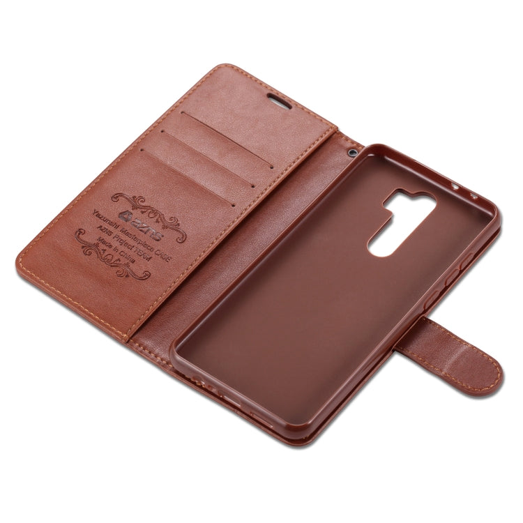 AZNS Sheepskin Texture ซองหนังพลิกแนวนอนพร้อมตัวยึดและช่องเสียบการ์ดและกระเป๋าสตางค์, For Xiaomi Redmi 9, For Huawei P Smart 2020