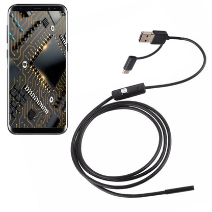 AN100 3 in 1 IP67 กันน้ำ USB-C / Type-C + Micro USB + USB กล้องตรวจสอบท่องู Endoscope HD สำหรับชิ้นส่วนของโทรศัพท์มือถือ Android ฟังก์ชั่น OTG พร้อมไฟ LED 6 ดวง, 5.5mm, 7mm, 8mm