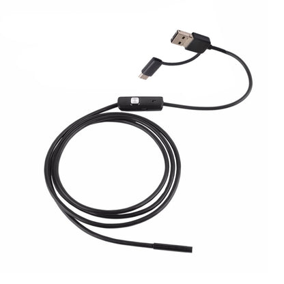 AN100 3 in 1 IP67 กันน้ำ USB-C / Type-C + Micro USB + USB กล้องตรวจสอบท่องู Endoscope HD สำหรับชิ้นส่วนของโทรศัพท์มือถือ Android ฟังก์ชั่น OTG พร้อมไฟ LED 6 ดวง, 5.5mm, 7mm, 8mm