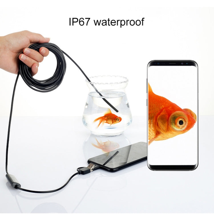 AN100 3 in 1 IP67 กันน้ำ USB-C / Type-C + Micro USB + USB กล้องตรวจสอบท่องู Endoscope HD สำหรับชิ้นส่วนของโทรศัพท์มือถือ Android ฟังก์ชั่น OTG พร้อมไฟ LED 6 ดวง, 5.5mm, 7mm, 8mm