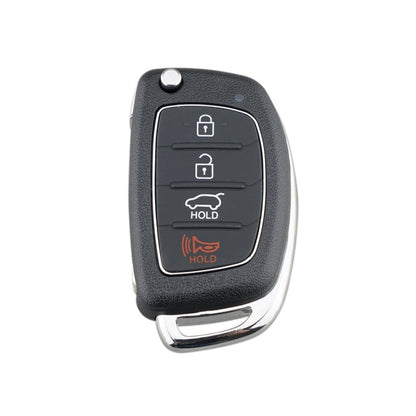 สำหรับ Hyundai 4 ปุ่มพับกุญแจรถพร้อมขอบโลหะ Solaris ix35 ix4 Santa, For Hyundai 4-button Solaris ix35 ix4