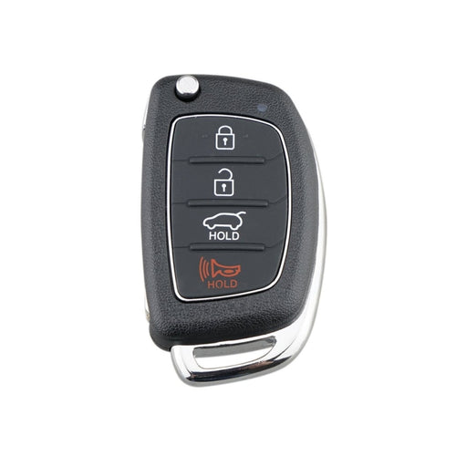 สำหรับ Hyundai 4 ปุ่มพับกุญแจรถพร้อมขอบโลหะ Solaris ix35 ix4 Santa, For Hyundai 4-button Solaris ix35 ix4