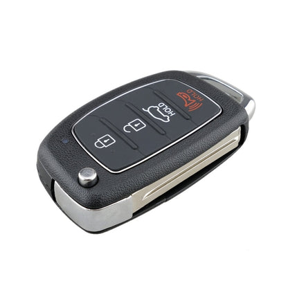 สำหรับ Hyundai 4 ปุ่มพับกุญแจรถพร้อมขอบโลหะ Solaris ix35 ix4 Santa, For Hyundai 4-button Solaris ix35 ix4
