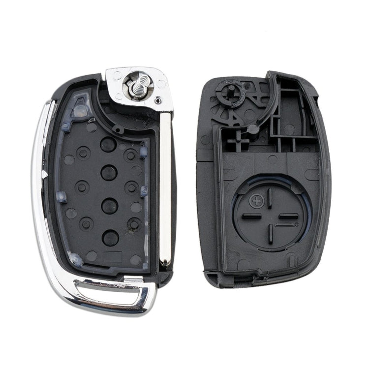 สำหรับ Hyundai 4 ปุ่มพับกุญแจรถพร้อมขอบโลหะ Solaris ix35 ix4 Santa, For Hyundai 4-button Solaris ix35 ix4