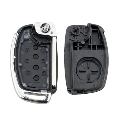 สำหรับ Hyundai 4 ปุ่มพับกุญแจรถพร้อมขอบโลหะ Solaris ix35 ix4 Santa, For Hyundai 4-button Solaris ix35 ix4