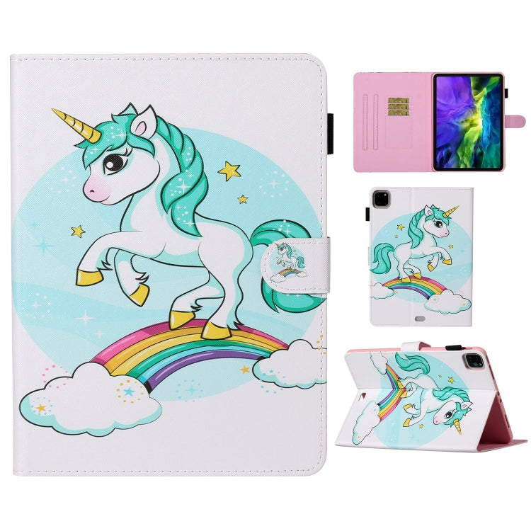 รูปแบบการวาดสีซองหนัง PU พลิกแนวนอนพร้อมตัวยึดและช่องเสียบการ์ด & ฟังก์ชั่นสลีป / ปลุก, For iPad Pro 10.5 inch, For iPad Pro 11 (2020), For iPad Pro 11 (2018), For iPad 10.2, For iPad 9.7 (2017/2018) & Air 2 & Air, For iPad Mini 2019 & 4 & 3 & 2 & 1