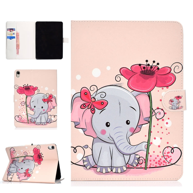 รูปแบบการวาดสีซองหนัง PU พลิกแนวนอนพร้อมตัวยึดและช่องเสียบการ์ด & ฟังก์ชั่นสลีป / ปลุก, For iPad Pro 11 (2020), For iPad Pro 11 inch (2018), For iPad 10.2, For iPad Pro10.5 inch