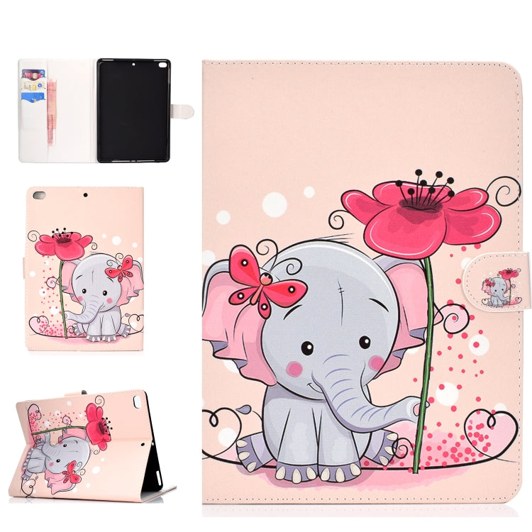 รูปแบบการวาดสีซองหนัง PU พลิกแนวนอนพร้อมตัวยึดและช่องเสียบการ์ด & ฟังก์ชั่นสลีป / ปลุก, For iPad Pro 11 (2020), For iPad Pro 11 inch (2018), For iPad 10.2, For iPad Pro10.5 inch