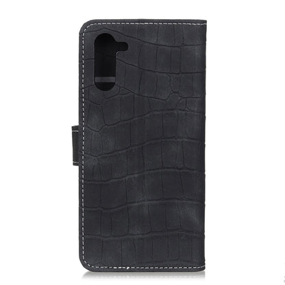 สำหรับ OnePlus Nord Crocodile Texture ซองหนังพลิกแนวนอนพร้อมตัวยึดและช่องเสียบการ์ดและกระเป๋าสตางค์, For OnePlus Nord