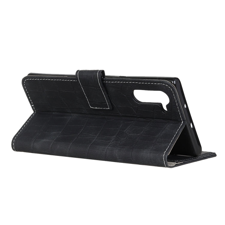 สำหรับ OnePlus Nord Crocodile Texture ซองหนังพลิกแนวนอนพร้อมตัวยึดและช่องเสียบการ์ดและกระเป๋าสตางค์, For OnePlus Nord