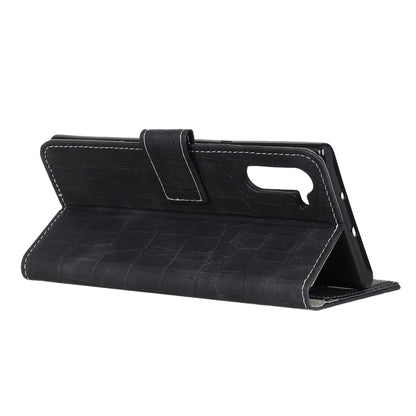 สำหรับ OnePlus Nord Crocodile Texture ซองหนังพลิกแนวนอนพร้อมตัวยึดและช่องเสียบการ์ดและกระเป๋าสตางค์, For OnePlus Nord