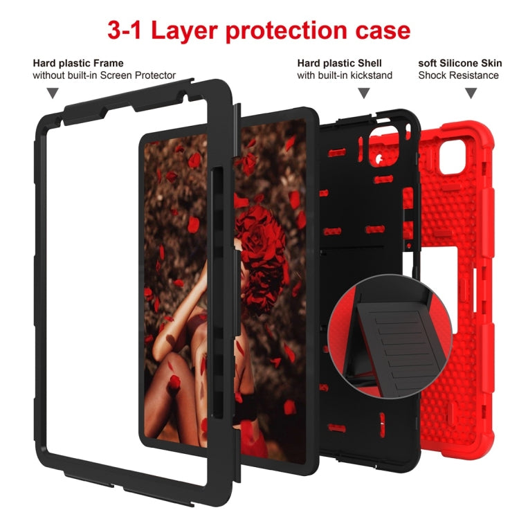 สำหรับ iPad Pro 12.9 (2018) / (2020) เคสซิลิโคนสองสีกันกระแทกพร้อมตัวยึด, For iPad Pro 12.9 (2018) / (2020)