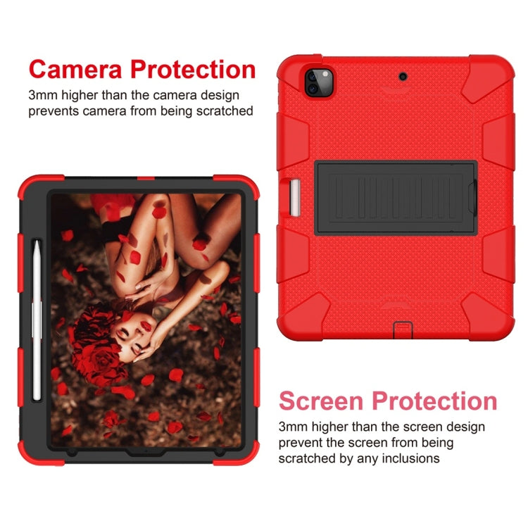 สำหรับ iPad Pro 12.9 (2018) / (2020) เคสซิลิโคนสองสีกันกระแทกพร้อมตัวยึด, For iPad Pro 12.9 (2018) / (2020)