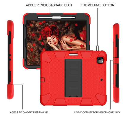 สำหรับ iPad Pro 12.9 (2018) / (2020) เคสซิลิโคนสองสีกันกระแทกพร้อมตัวยึด, For iPad Pro 12.9 (2018) / (2020)