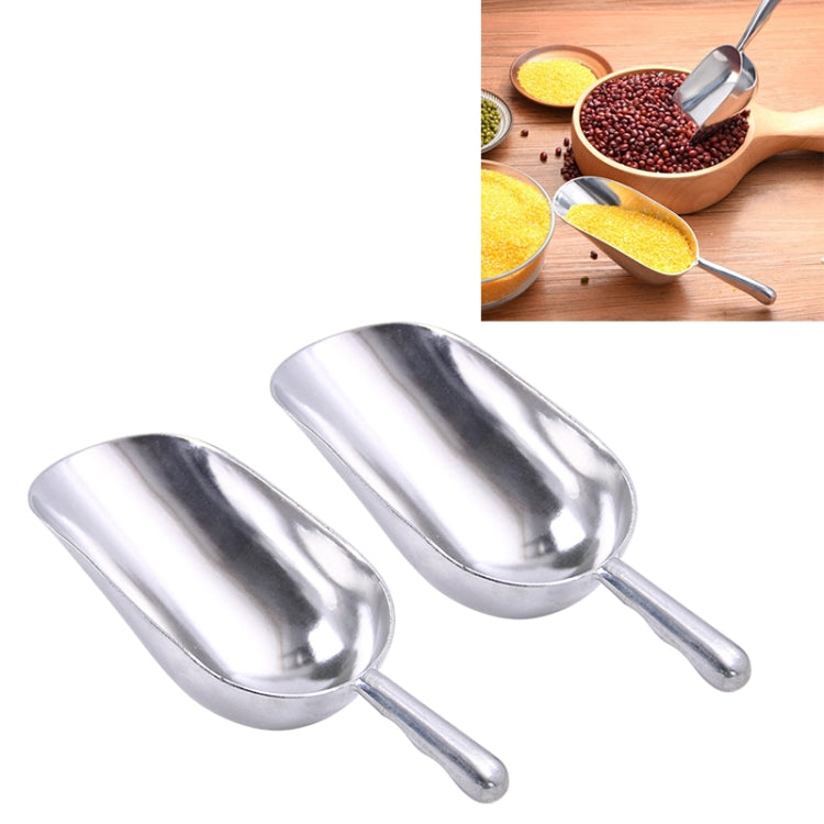 2 PCS Stainless Steel Multifunctional Shovel Aluminium Alloy Ice Shovel Food Tea Shovel Tea Spoon, M