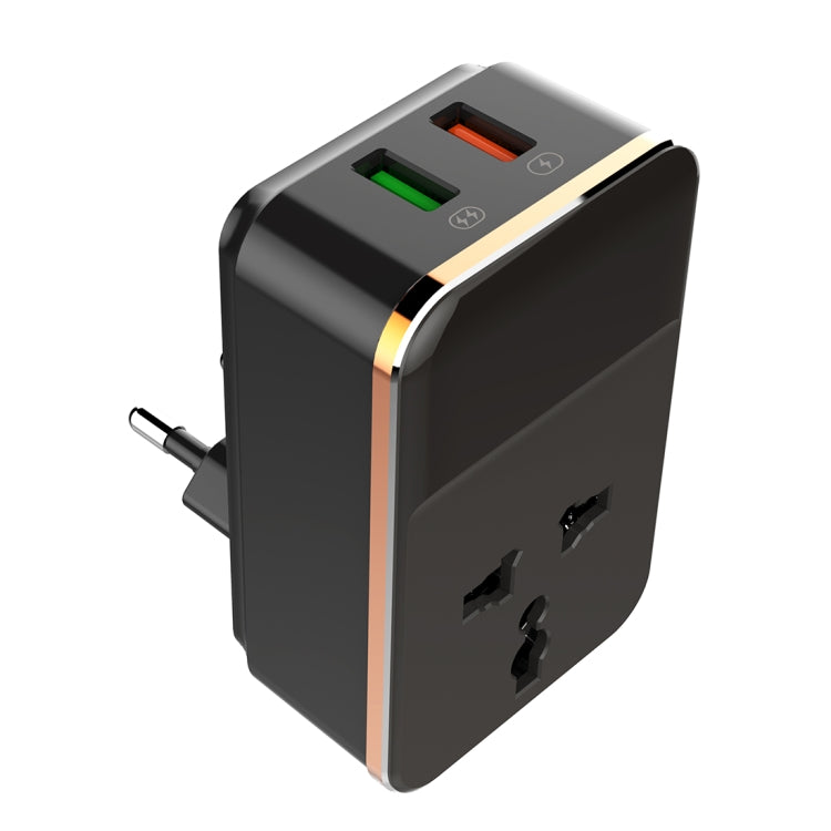 LDNIO SC1205 ซ็อกเก็ตการแปลงสากล + QC3.0 USB + อินเทอร์เฟซ USB เครื่องชาร์จเดินทางมัลติฟังก์ชั่เครื่องชาร์จโทรศัพท์มือถือ, ปลั๊ก EU