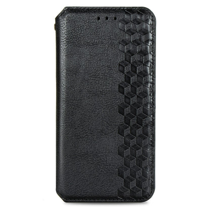Cubic Grid Pressed ซองหนังแม่เหล็กพลิกแนวนอนพร้อมตัวยึดและช่องเสียบการ์ดและกระเป๋าสตางค์, For Samsung Galaxy A41, For Samsung Galaxy A71 5G