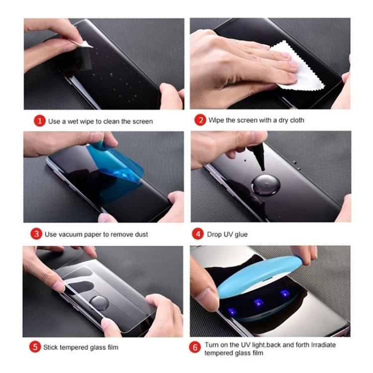 ฟิล์มกระจกนิรภัยแบบกาวเต็มโค้ง UV Liquid Curved, For Huawei Honor 30 Pro, For OPPO Reno3 Pro, For Vivo X50 Pro / X50 Pro+, For Xiaomi Mi CC9 Pro, For ZTE Axon 10 Pro