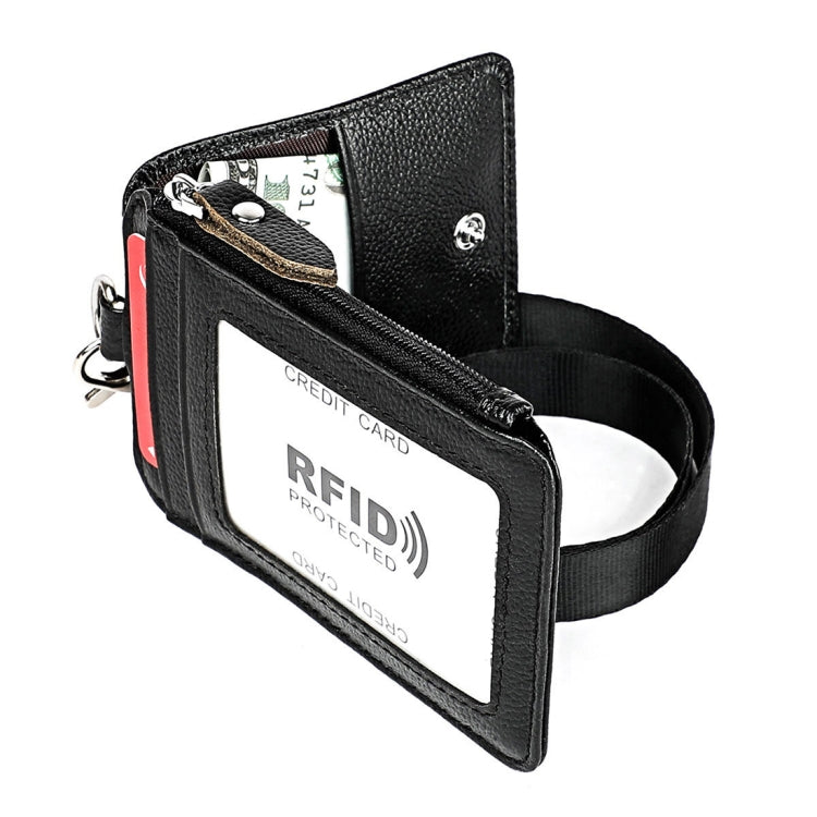 KB172 ผู้ถือบัตรหนัง RFID Antimagnetic Office Work Certificate Case Chest Card, KB172