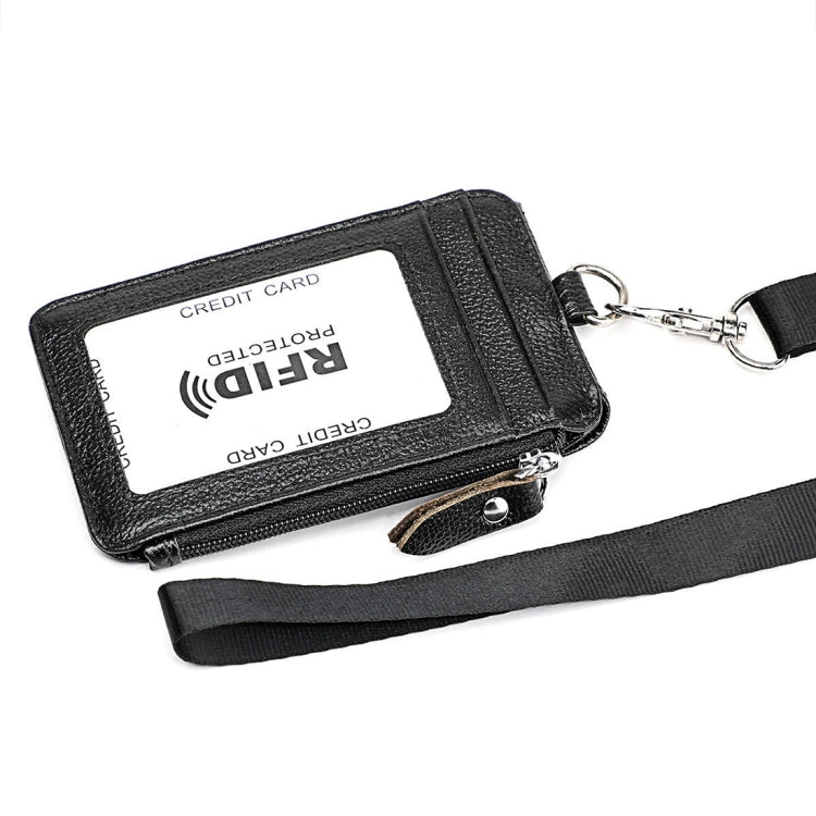 KB172 ผู้ถือบัตรหนัง RFID Antimagnetic Office Work Certificate Case Chest Card, KB172