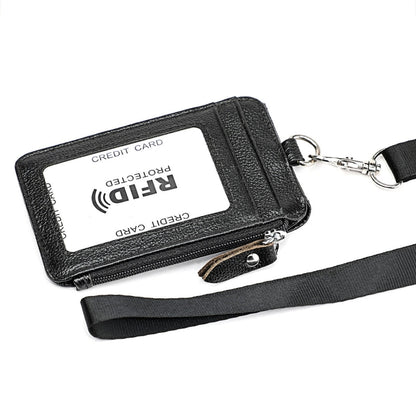 KB172 ผู้ถือบัตรหนัง RFID Antimagnetic Office Work Certificate Case Chest Card, KB172