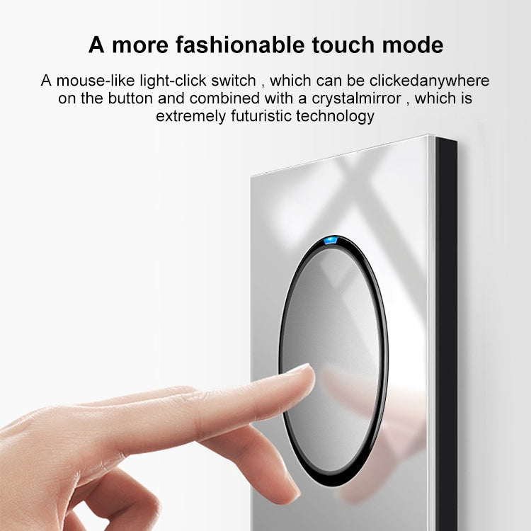 แผงสวิตช์กระจกนิรภัย LED แบบกลม 86 มม., กระจกทรงกลมสีเทา, One Open Dual Control, Two Billing Control, Two Open Dual Control, Three Billing Control, Three Open Dual Control, Four Billing Control, Four Open Dual Control, One Open Multiple Control        ...