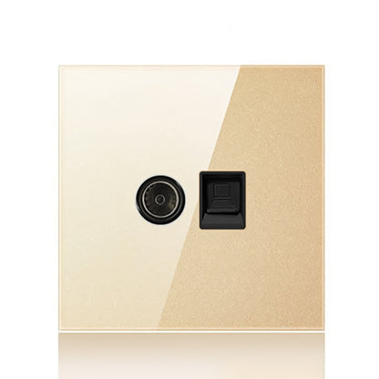 แผงสวิตช์กระจกนิรภัย LED แบบกลม 86 มม. กระจกทรงกลมสีทอง, One Open Dual Control, Two Billing Control, Two Open Dual Control, Three Billing Control, Three Open Dual Control, Four Billing Control, Four Open Dual Control, One Open Multiple Control         ...