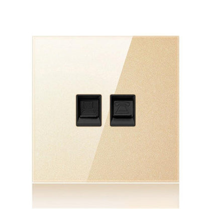 แผงสวิตช์กระจกนิรภัย LED แบบกลม 86 มม. กระจกทรงกลมสีทอง, One Open Dual Control, Two Billing Control, Two Open Dual Control, Three Billing Control, Three Open Dual Control, Four Billing Control, Four Open Dual Control, One Open Multiple Control         ...