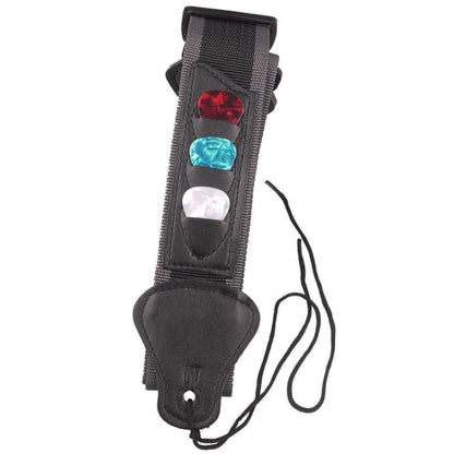 สายกีต้าร์โปร่งไฟฟ้าพื้นบ้านพร้อม 3 หยิบ สีสุ่ม, Guitar Strap