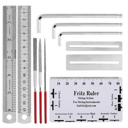 ชุดเครื่องมือซ่อมกีต้าร์, ประแจไฟล์, ตัดคอร์ดและม้วน, ขัดเฟรต, Guitar Repair Kit