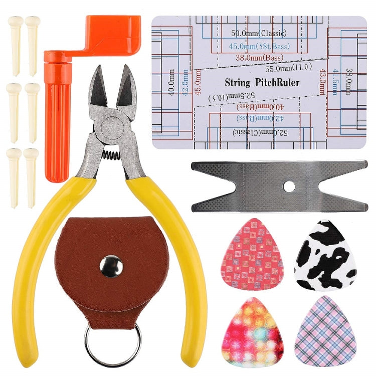 ชุดเครื่องมือซ่อมกีต้าร์, ประแจไฟล์, ตัดคอร์ดและม้วน, ขัดเฟรต, Guitar Repair Kit