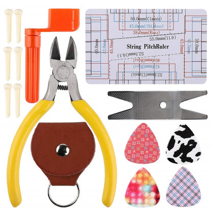 ชุดเครื่องมือซ่อมกีต้าร์, ประแจไฟล์, ตัดคอร์ดและม้วน, ขัดเฟรต, Guitar Repair Kit