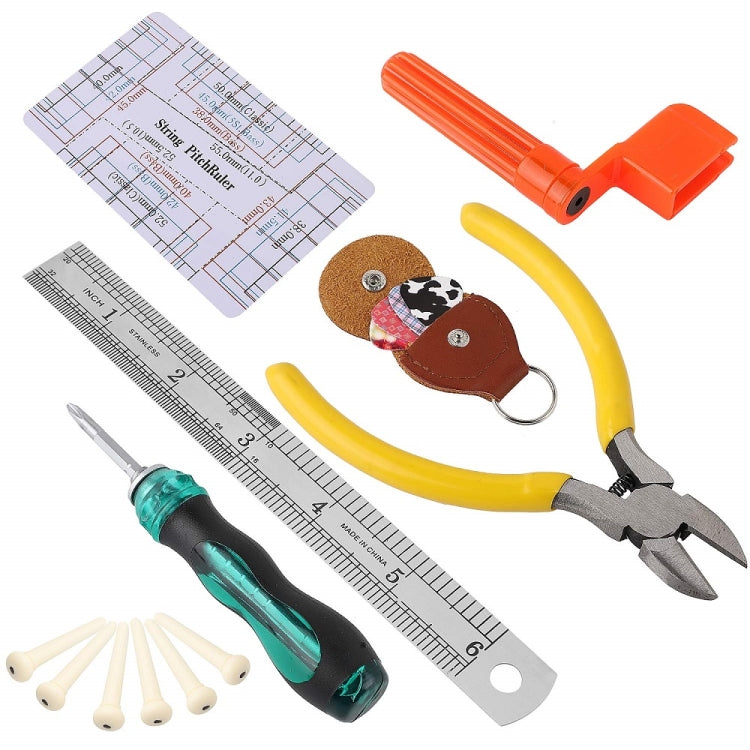 ชุดเครื่องมือซ่อมกีต้าร์, ประแจไฟล์, ตัดคอร์ดและม้วน, ขัดเฟรต, Guitar Repair Kit