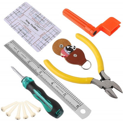 ชุดเครื่องมือซ่อมกีต้าร์, ประแจไฟล์, ตัดคอร์ดและม้วน, ขัดเฟรต, Guitar Repair Kit